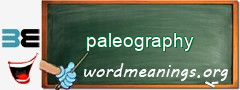 WordMeaning blackboard for paleography